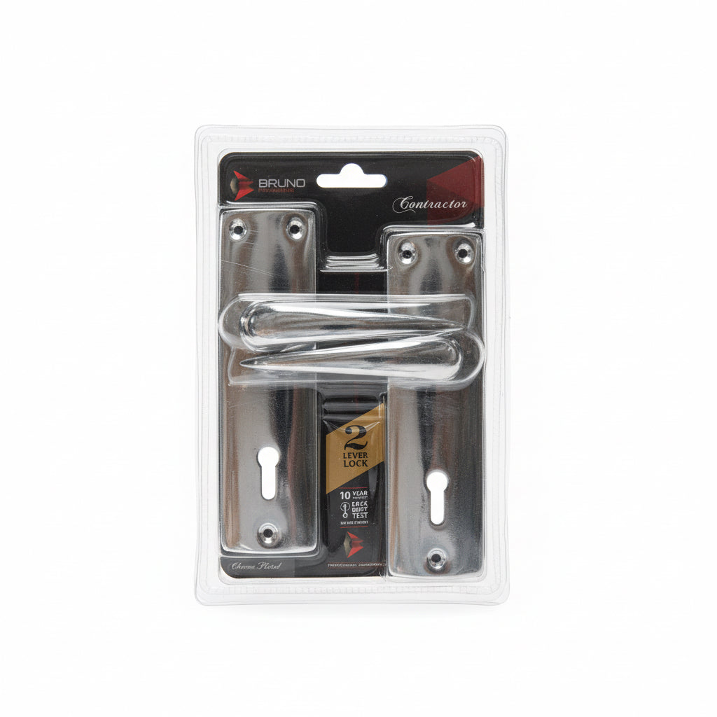 Bruno Mortice Lockset 2 Lever Sabs Chrome Plated