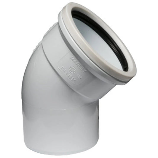 PVC Pipe Bends - PP 110MM X 45 PLAIN BEND SV